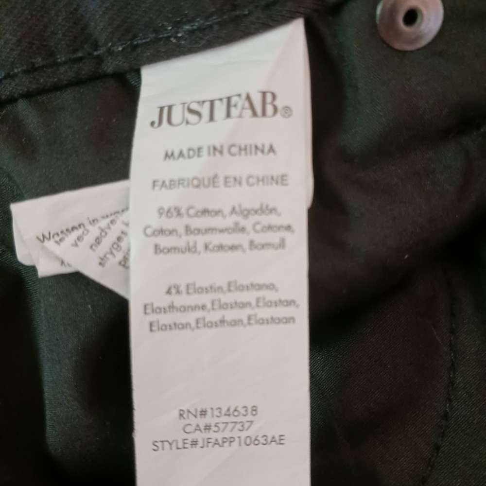 JustFab Womens Jeans Cotton Spandex Black Stretch size 34 - Picture 10 of 10